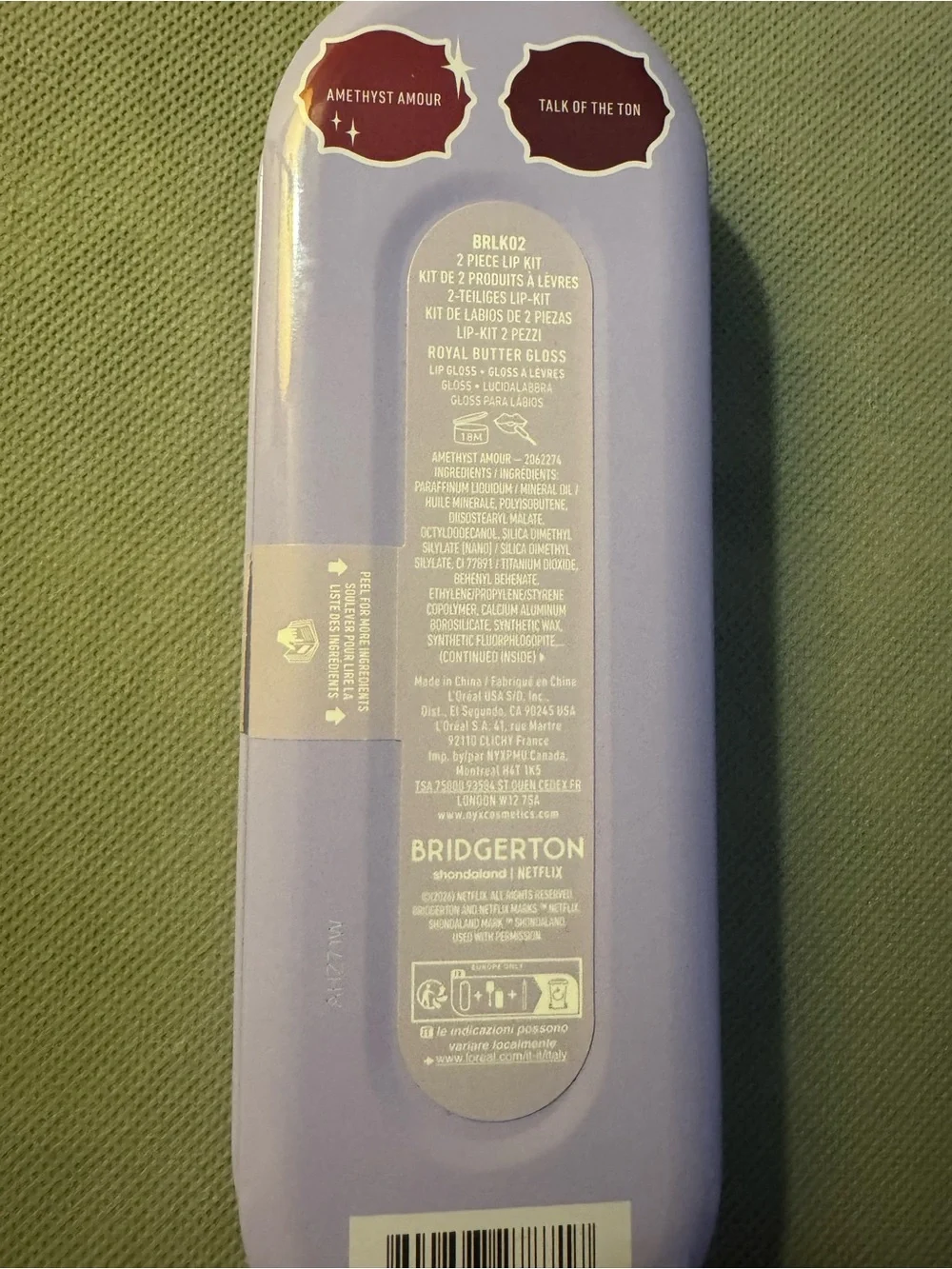BRIDGERTON ROYAL TREASURES 2-PIECE LIP KIT - New